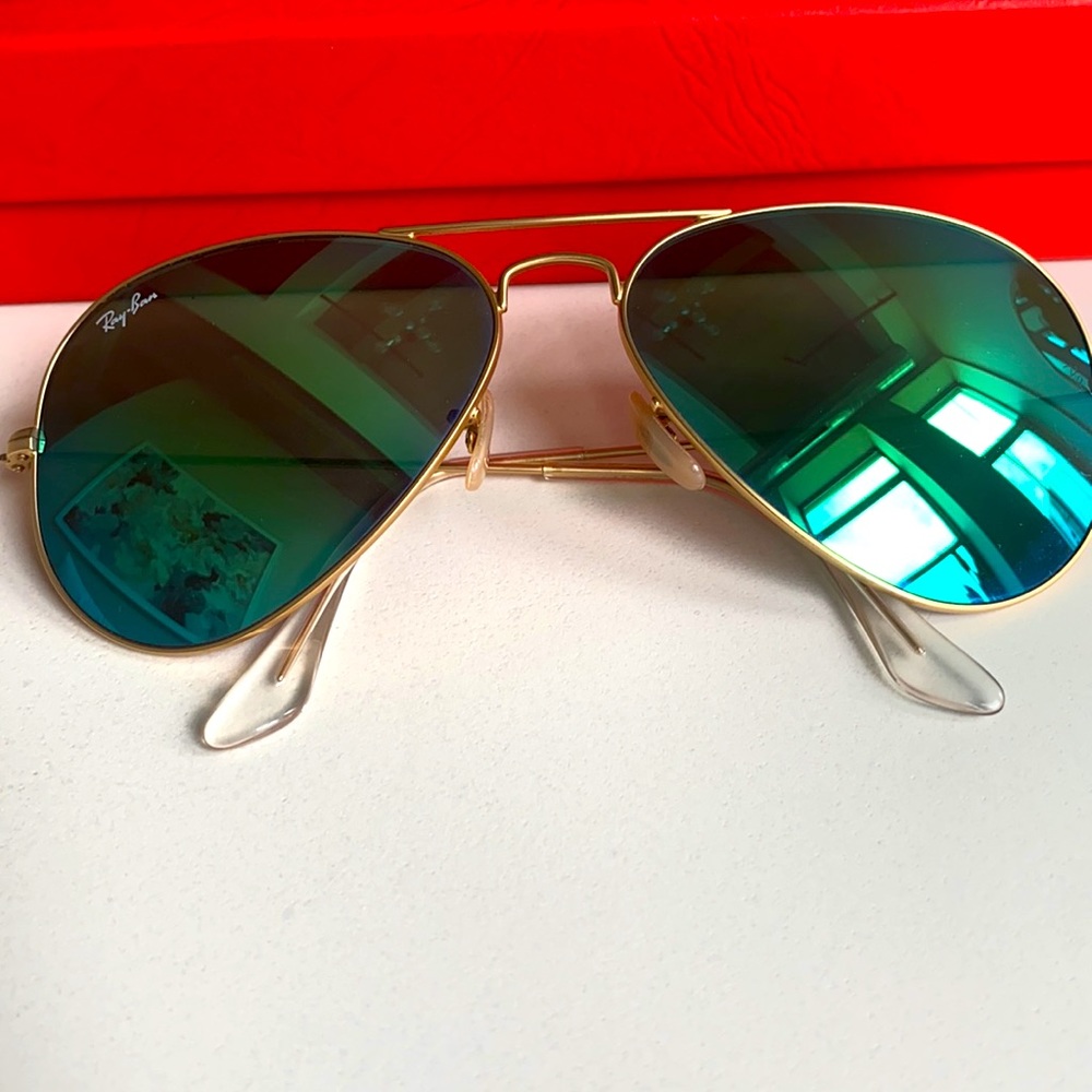 Ray Ban 58mm aviator flash sunglasses - Picture 4 of 9